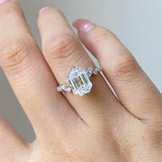 Handmade Moissanite Cluster Ring for Women